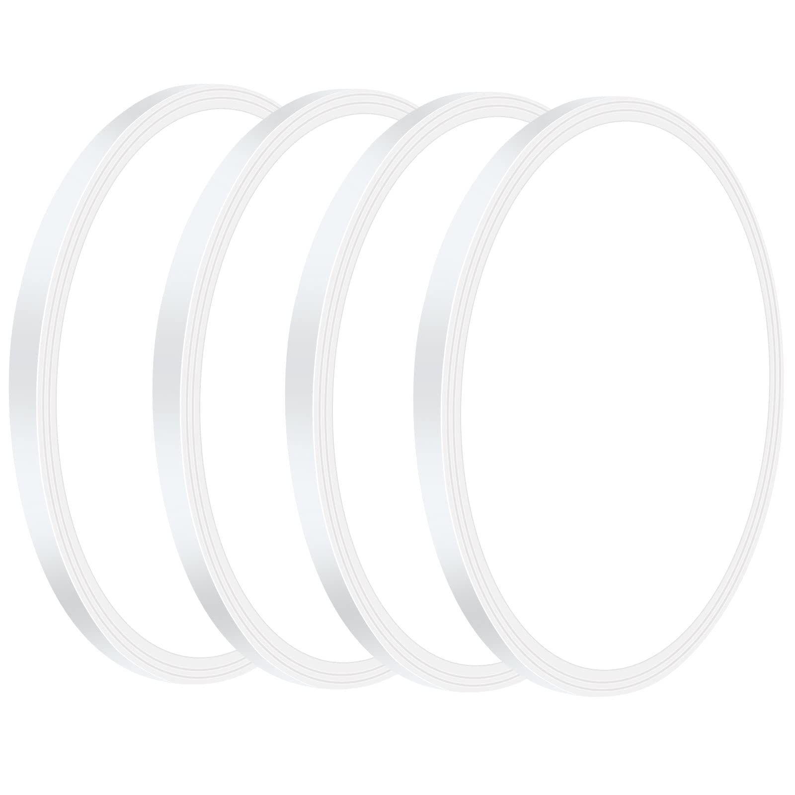 Superyofo Ceiling Light 24W Slim LED Fixture, 9 Inch, Round, Day White 6000K, Black, 250W Equivalent, Surface Mount, 4 Pack