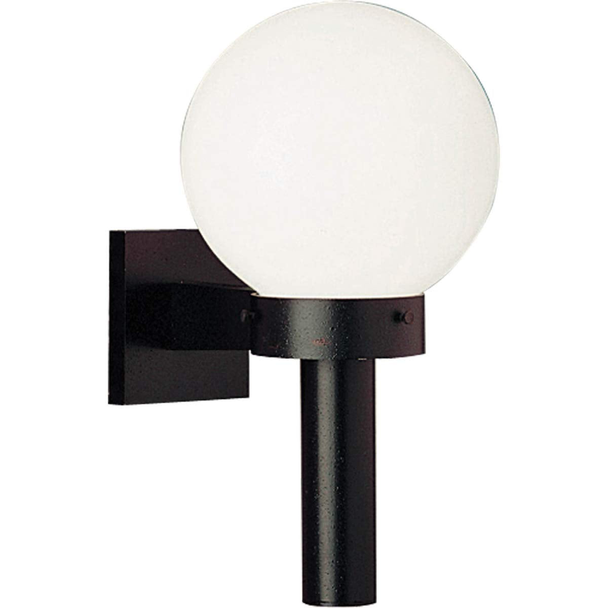 Progress Lighting P5626-60 Acrylic Globe Outdoor Light Fixture, 8-Inch x 15-Inch, Black, Porcelain