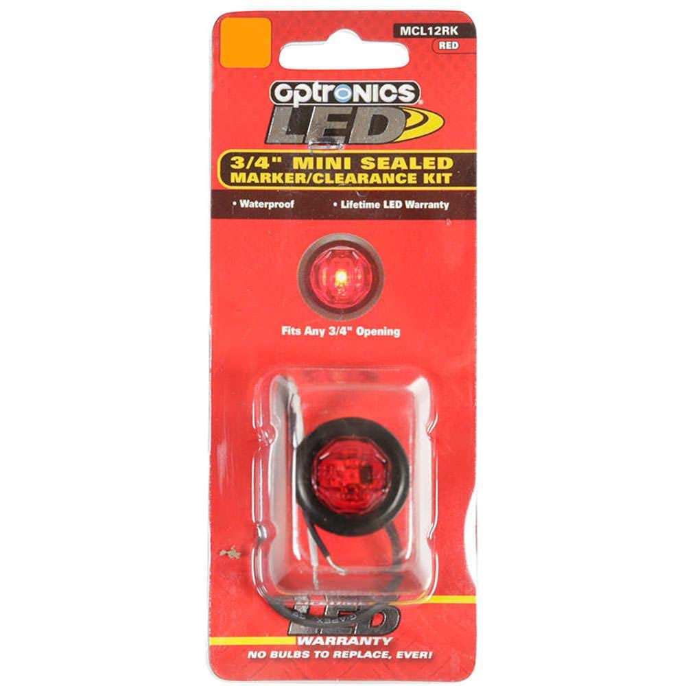 Optronics MCL12RK Red Marker/Clearance Light Kit, Polycarbonate Material