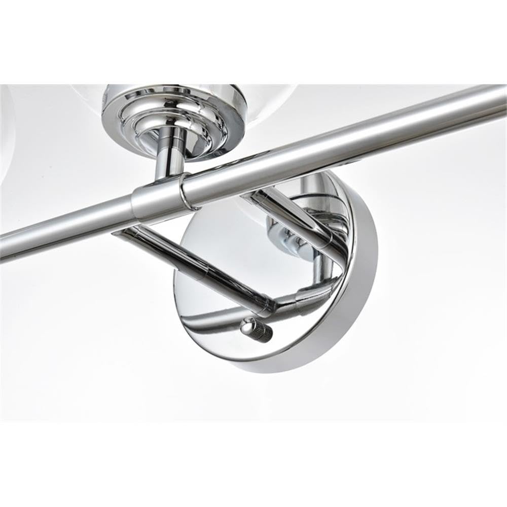 Living District Ingrid 3-Light Iron & Glass Bath Sconce in Chrome and Clear