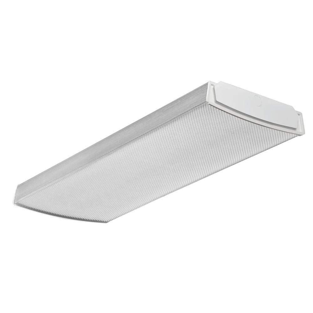 Lithonia Lighting LED Curved Wraparound Ceiling Light, 2-Foot, 2000 Lumens, 4000K, Acrylic, Model LBL2 LP840