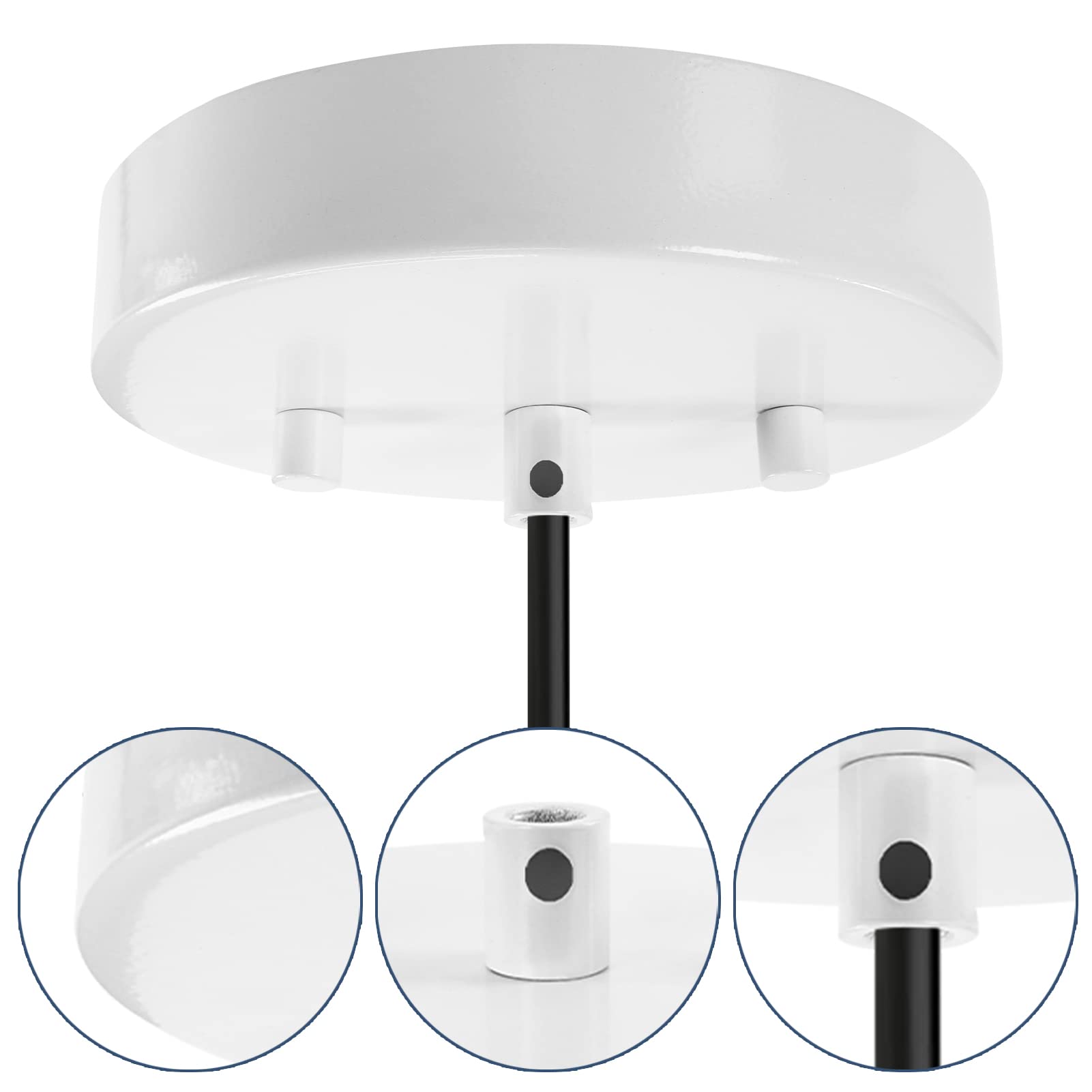 Sangle Sopffy Pendant Light Canopy Kit  4.7 Inches Ceiling Lighting Canopy Kit With All Mounting Hardware Modern Chandelier Ceiling Plate Cover For Pendant Lighting Fixtures  White (White)