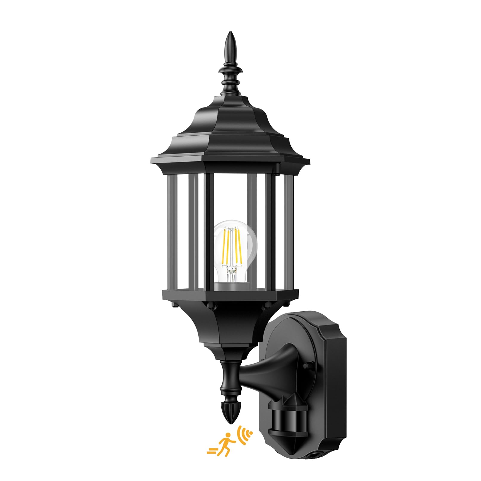 Redluck Motion Sensor Outdoor Porch Lights - Dusk To Dawn Exterior Lighting Fixtures, Anti-Mosquito Waterproof Wall Lights For Outside, Garage, Front Door And Patio