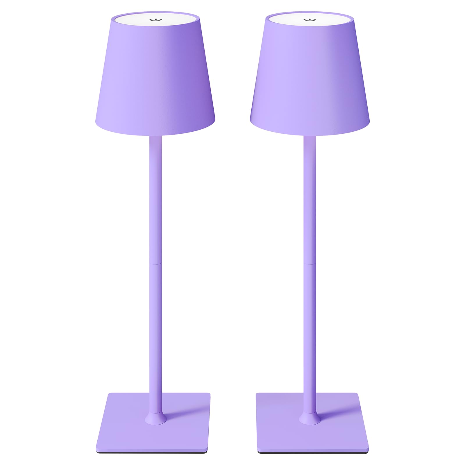 CHLORANTHUS Cordless Table Lamps, 2 Pack, Stepless Dimming, 5000mAh Battery, Purple, Model -15