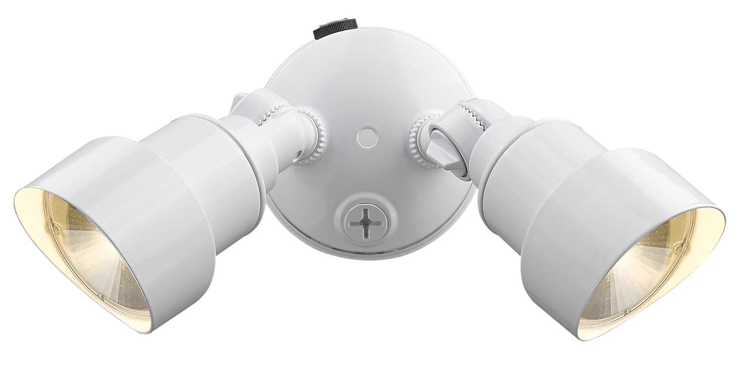 Acclaim Lighting Led Flood Lights 2-Light Outdoor Fixture, Gloss White, Aluminum, 10X5