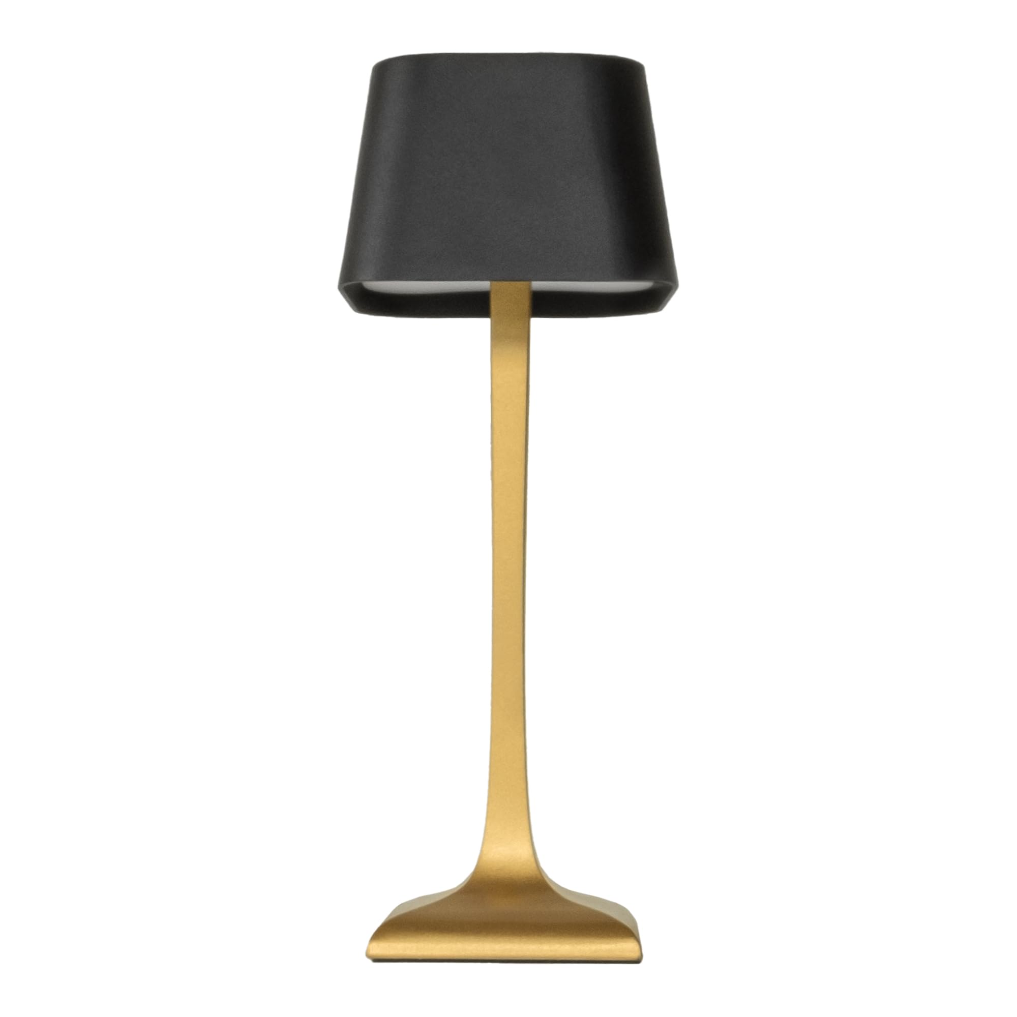 AMERELLE Bel Air Cordless Dimmable Rechargeable Table Lamp with Touch Controls, Outdoor Rated, Insect Mask, Gold and Black, 10 I