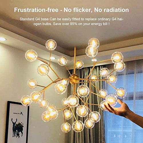 Letaclanic G4 LED Light Bulbs, 3000K Warm White, Dimmable, 3W (30W Equivalent), 10-Pack, Silicone