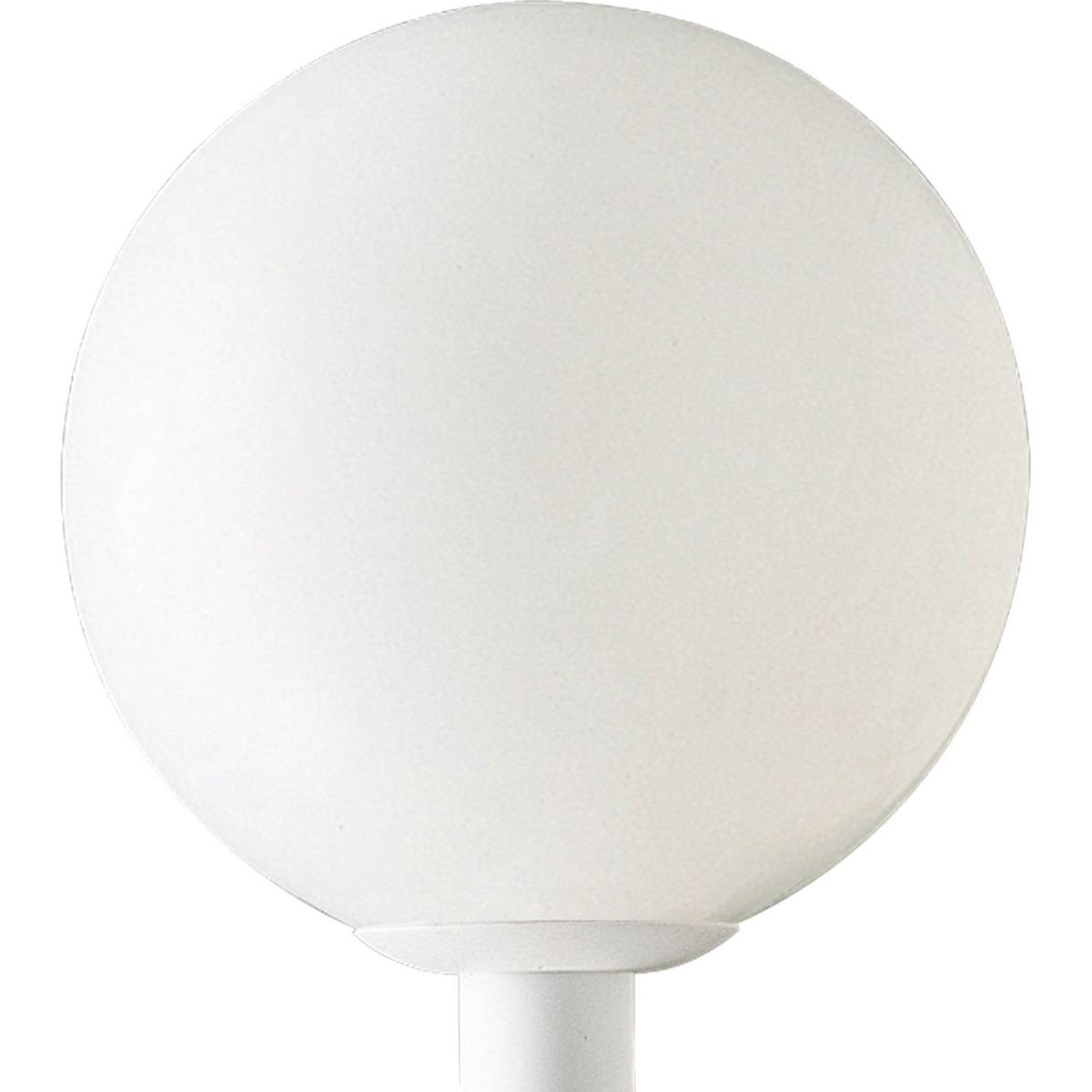 Progress Lighting Outdoor Acrylic Globe Light Fixture, 14-Inch Dia x 15-Inch H, White, Model P5436-60