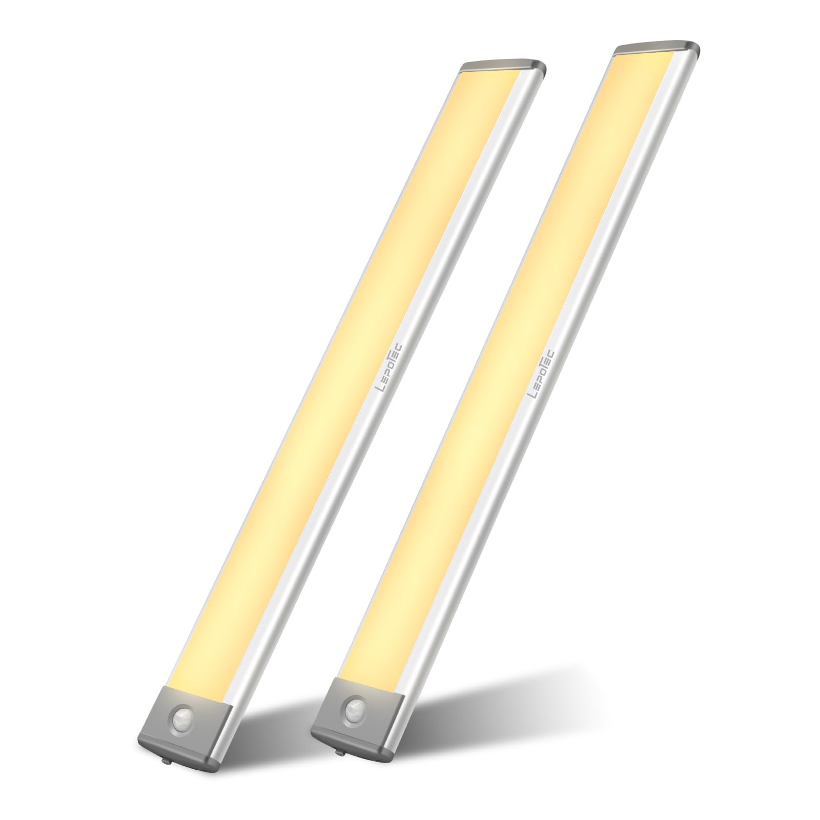 LEPOTEC 54 LED Under Counter Lighting, Motion Kitchen Cabinet Light, Battery Operated Closet Lights, Rechargeable Wireless Campe