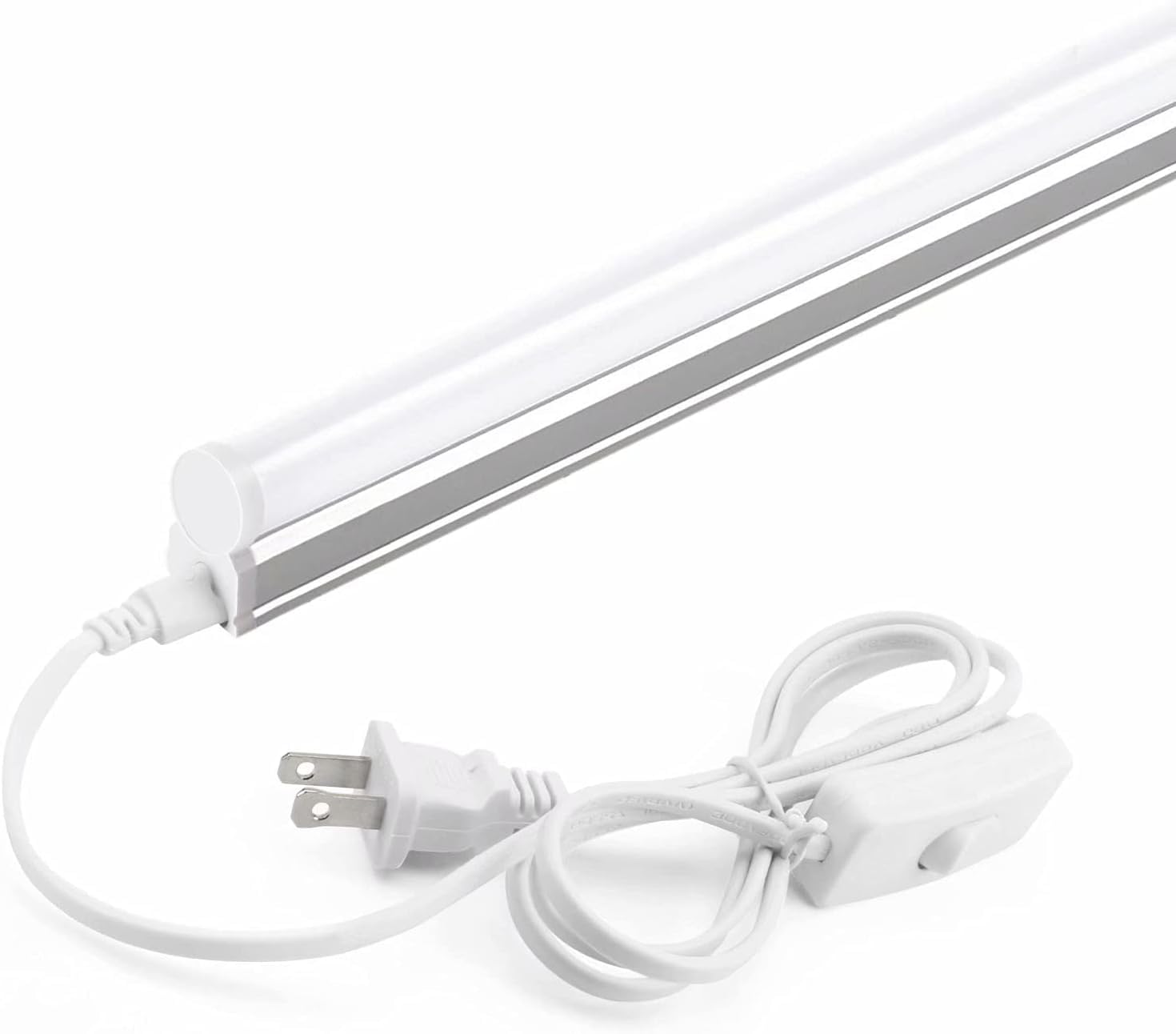 Barrina Led T5 Integrated Single Fixture, 4Ft, 2200Lm, 6500K (Super Bright White), 20W, Utility Shop Light, Ceiling And Under Ca