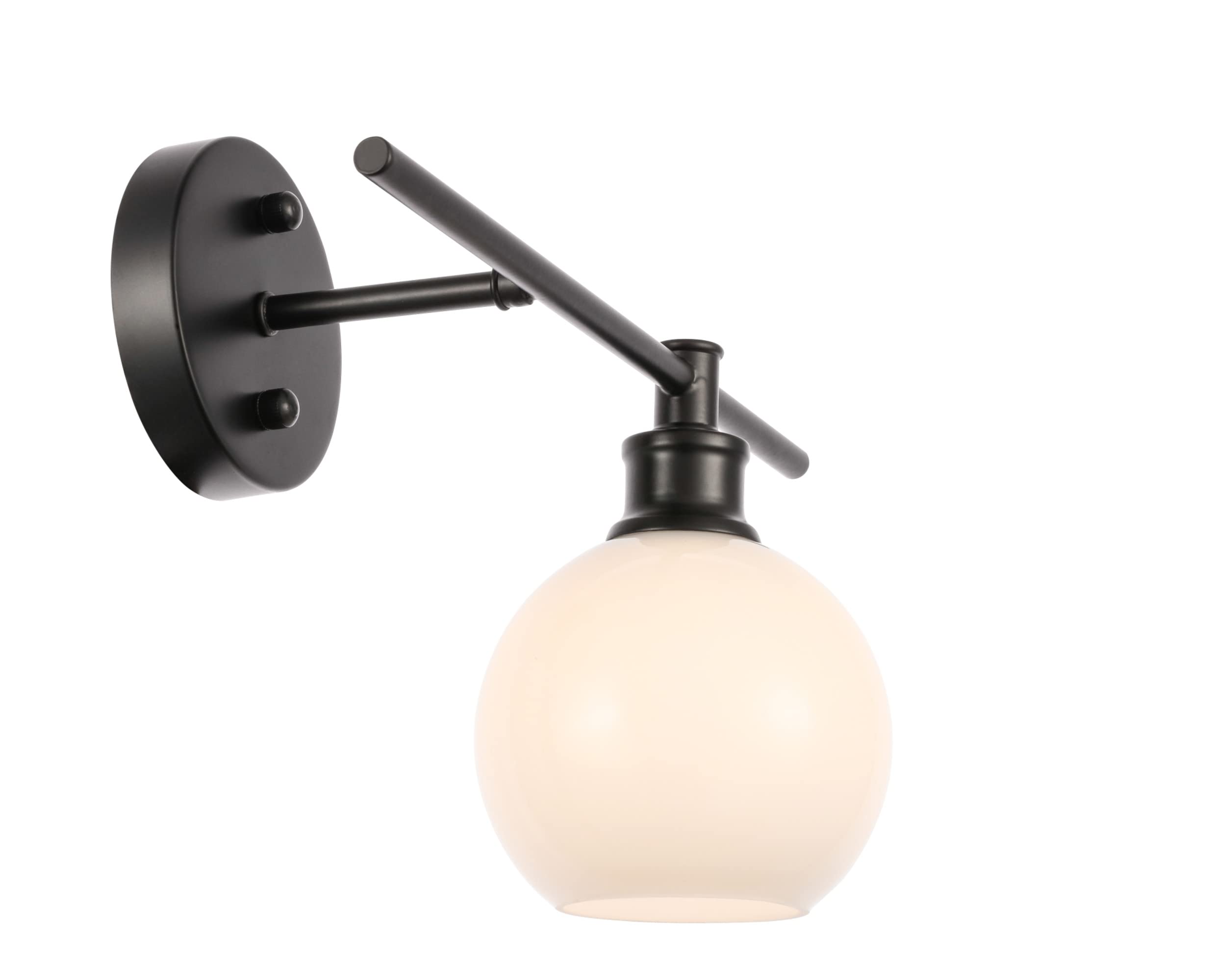 Living District Chrome Wall Sconce With Frosted White Glass, 1 Light Fixture