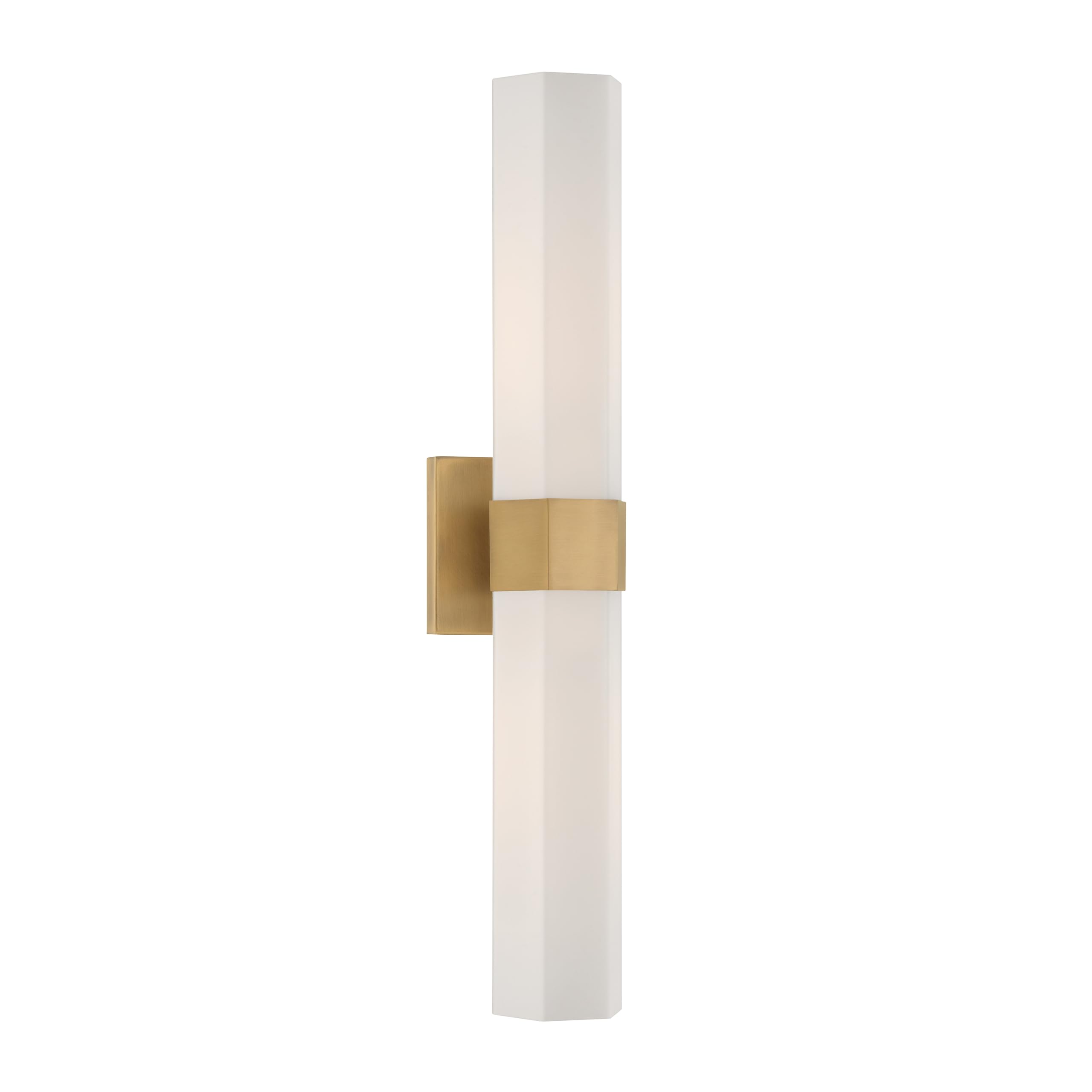 Minka-Lavery Delgada 24 2-Light Bath Bar - Legacy Brass with Etched Opal Glass (Bulb Not Included)