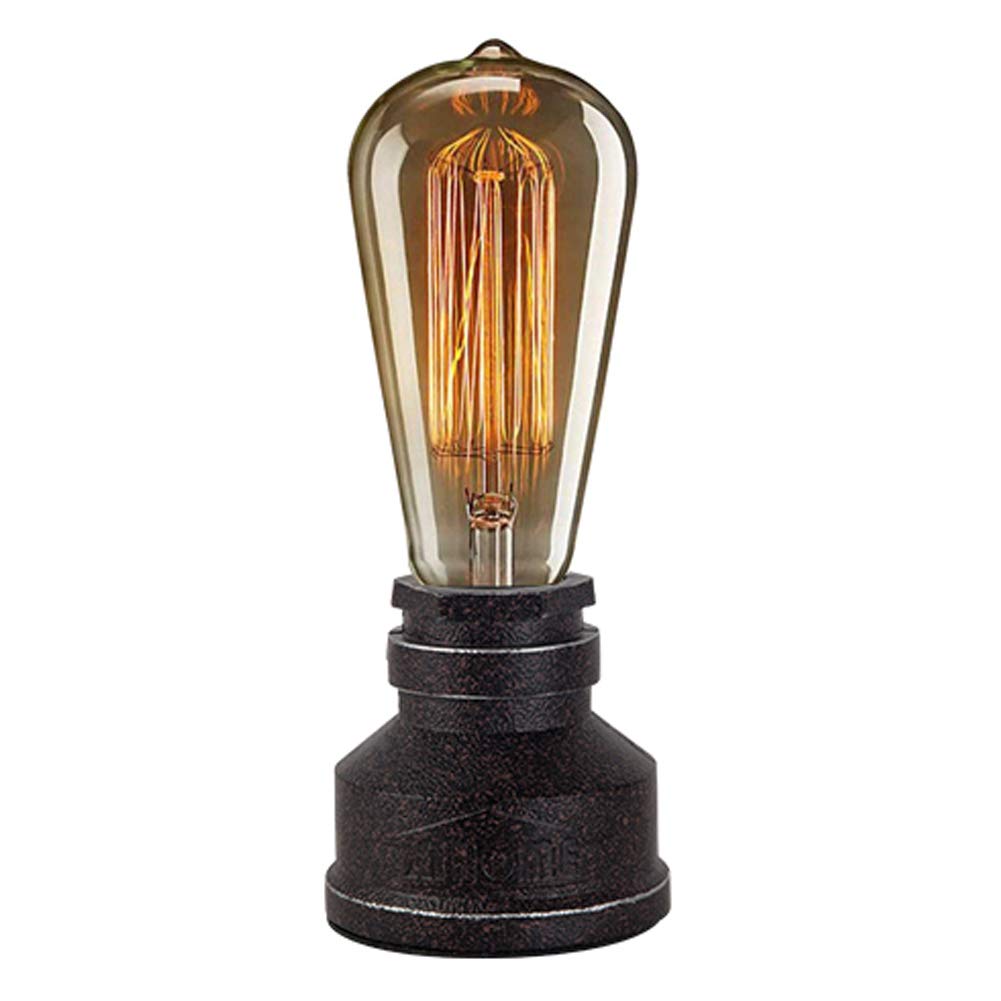 XIHOME Vintage American Village Style Desk Light Creative Table Lamp Iron Steel Water Pipe Table Night Lights,Rustic Loft Indust
