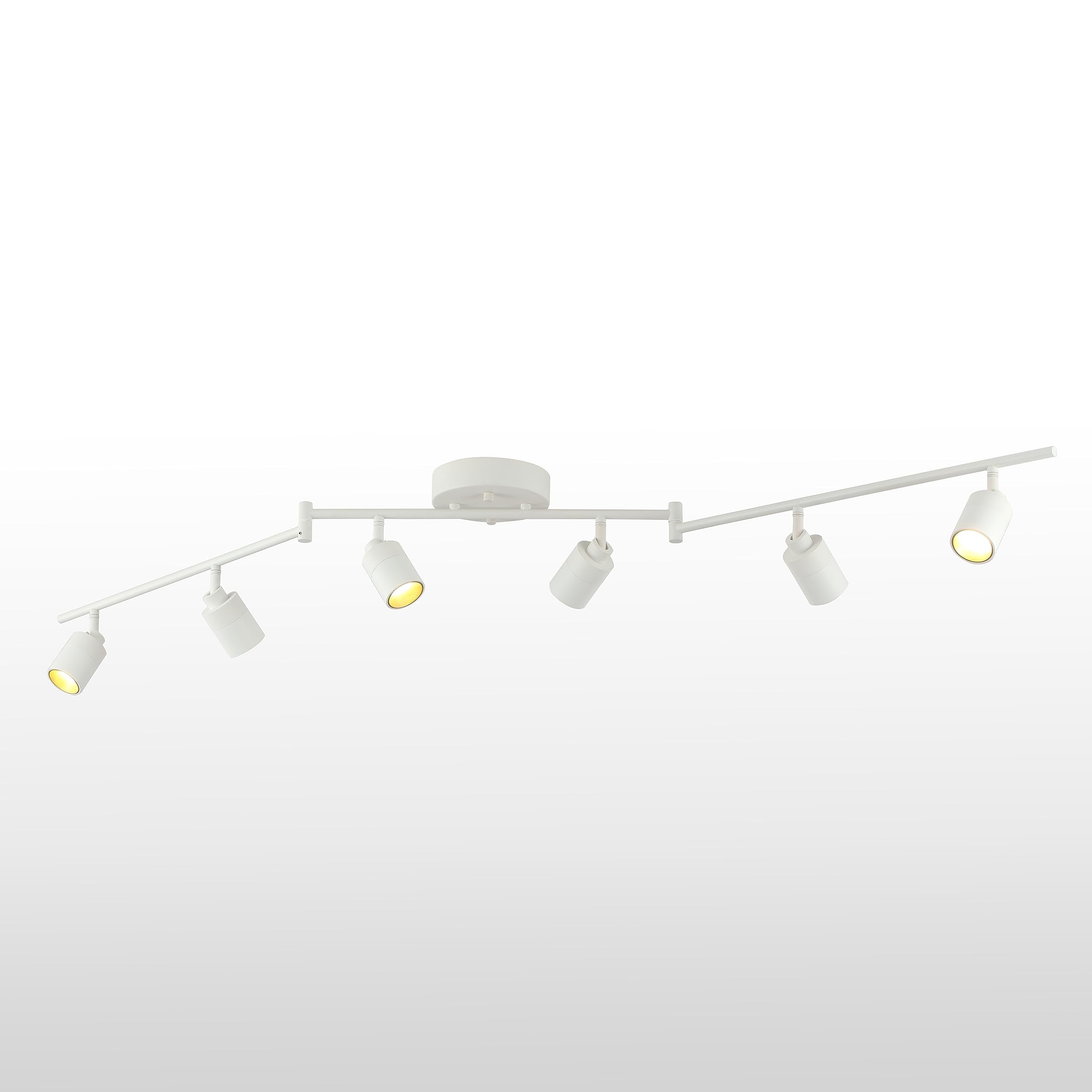 VidaLite Shura - 6-Light White Integrated LED Swivel Track Light w/ Rotatable Heads & Adjustable Arms, 5 ft. Ceiling Track Light