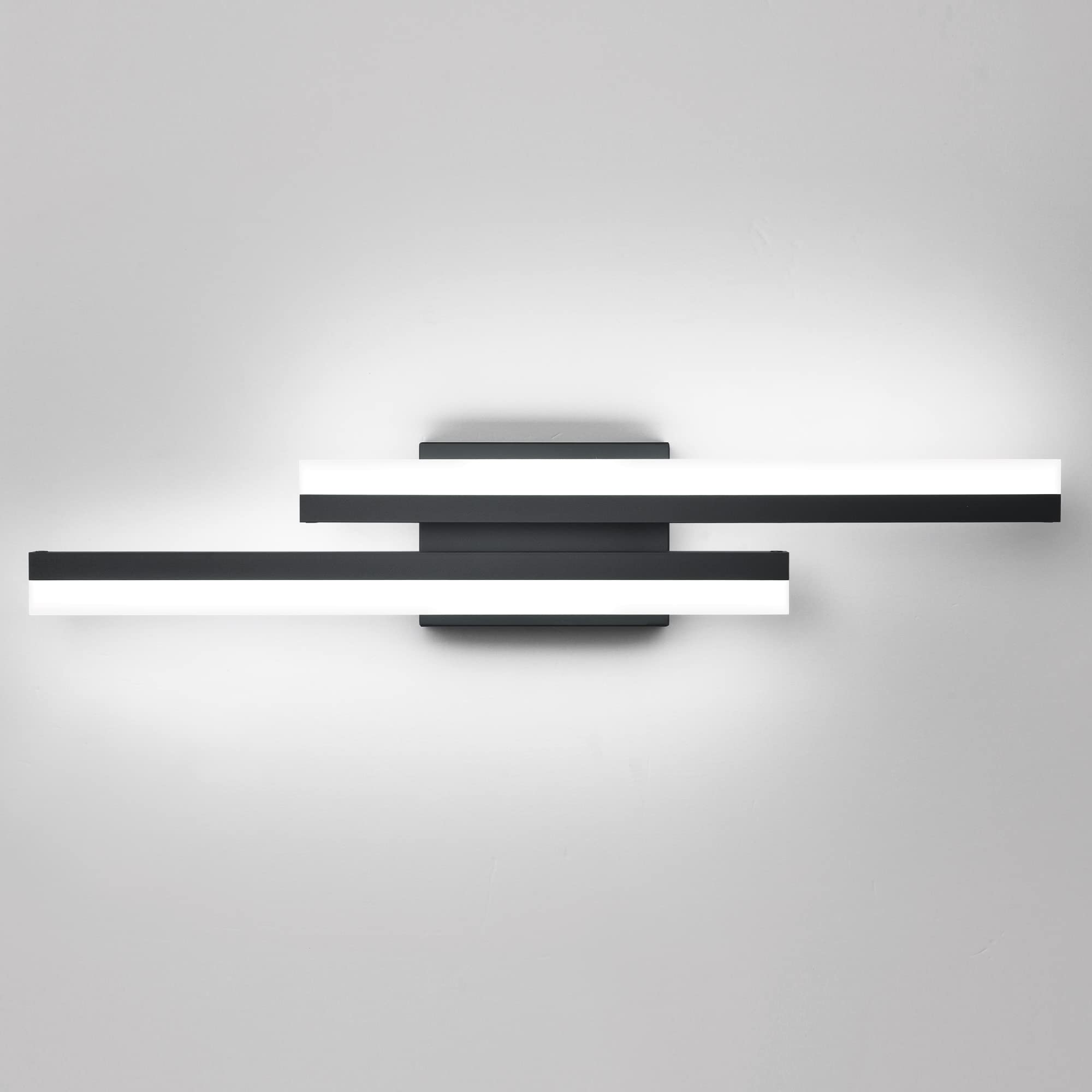 Presde 24In Dimmable Led Bathroom Vanity Light Fixture - Black Metal, Cold White 6000K, Model 6660-610Mm