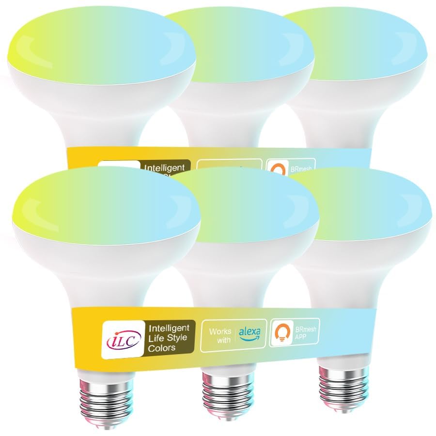 Ilc Br30 Led Bulb, Smart Flood Light Bulbs, Compatible With Alexa Required Echo Device, (Equivalent To 70W) Turnable 2700K-6000K