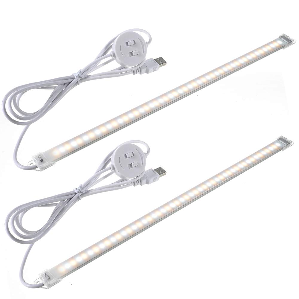 LULUAN Dimmable Under Cabinet Lighting, Portable USB Reading Strips Craft Light Eye-care LED Desk Reading Lamp Light Great for C