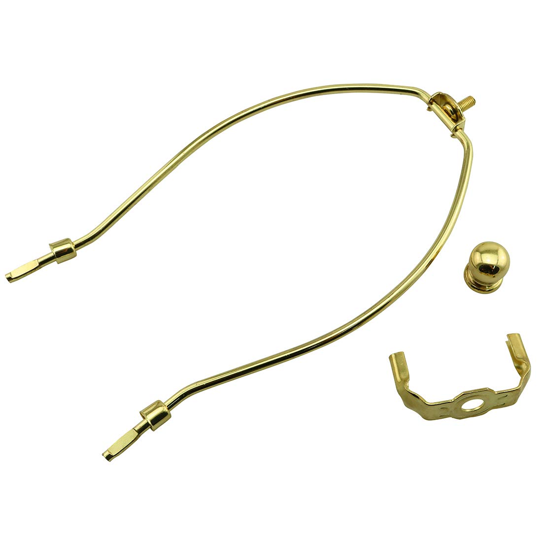 Dzs Elec Imitation Gold Color 10 Inch Lamp Shade Harp Holder Diy Lighting Accessories Horn Frame Lampshade Bracket For Table/Flo