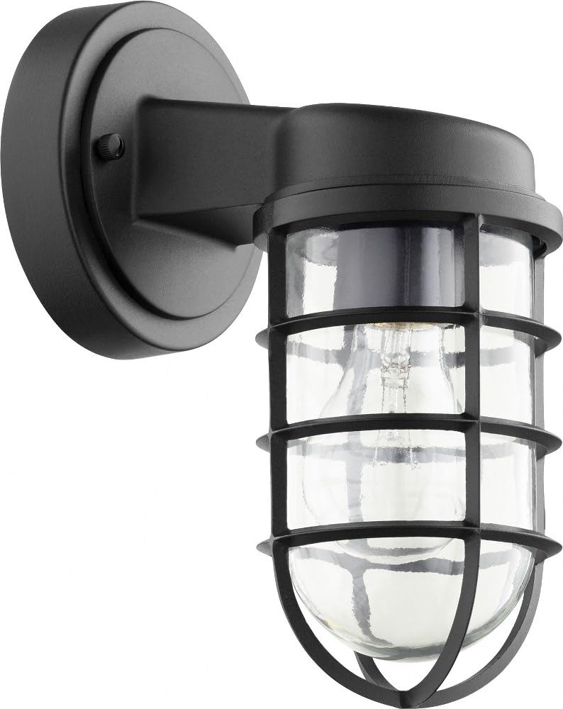 Quorum Belfour Outdoor Wall Lantern - Noir, Bronze/Dark, Black Plastic, Stylish Lighting Fixture