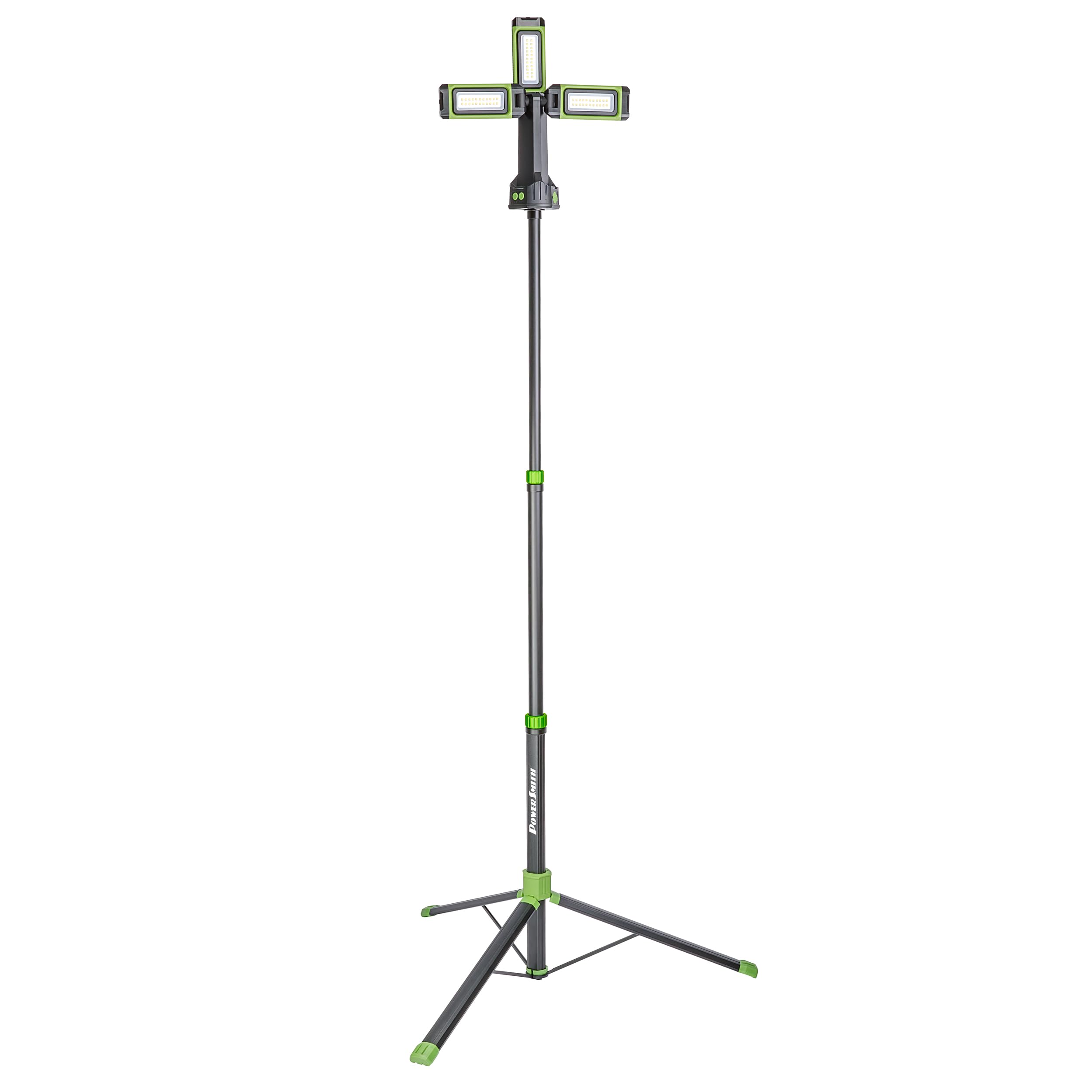 POWERSMITH 4500 Lumen Rechargeable Cordless Work Light, 72in Tall, Black, Metal, Model PWLR045T