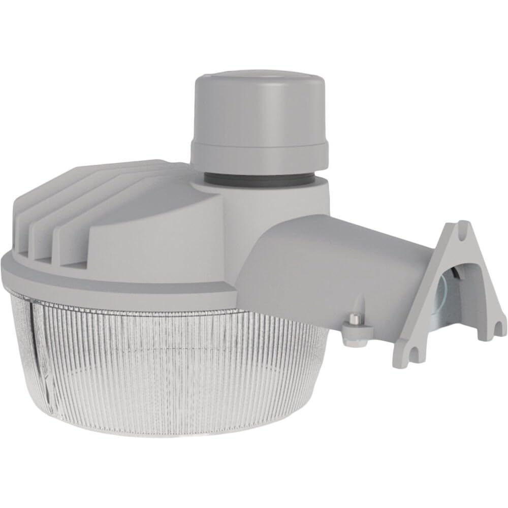 HALO Outdoor 650-Watt Equivalent Integrated LED Grey Outdoor Dusk to Dawn Area Light, 10000 Lumens, 4000K