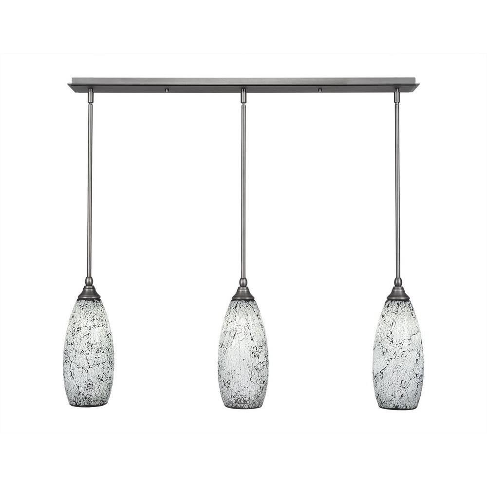 Toltec Lighting 3 Light Linear Pendalier In Brushed Nickel (36-Bn-416)