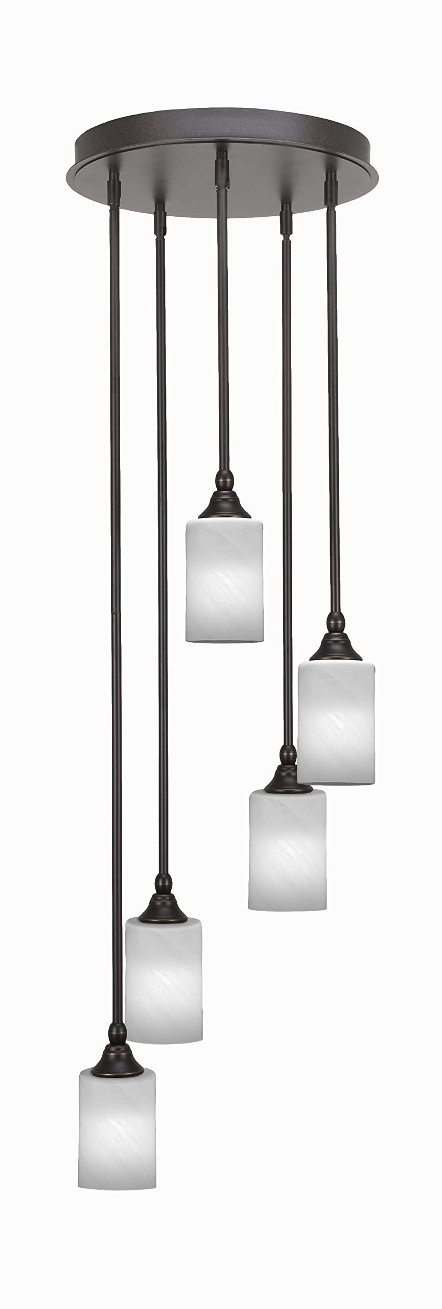 Empire 5 Light Cluster Pendalier in Dark Granite Finish (2145-DG-3001)
