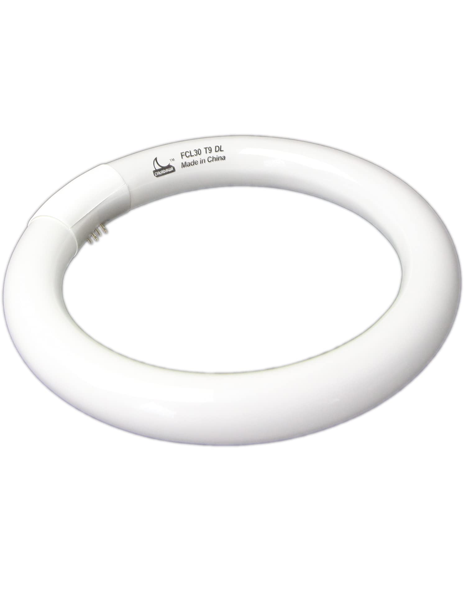 CHKADAWA 9-Inch T9 30W Circline Light Bulbs, Daylight 6500K, G10q 4 Pin Base, 2 Pack, White, Glass