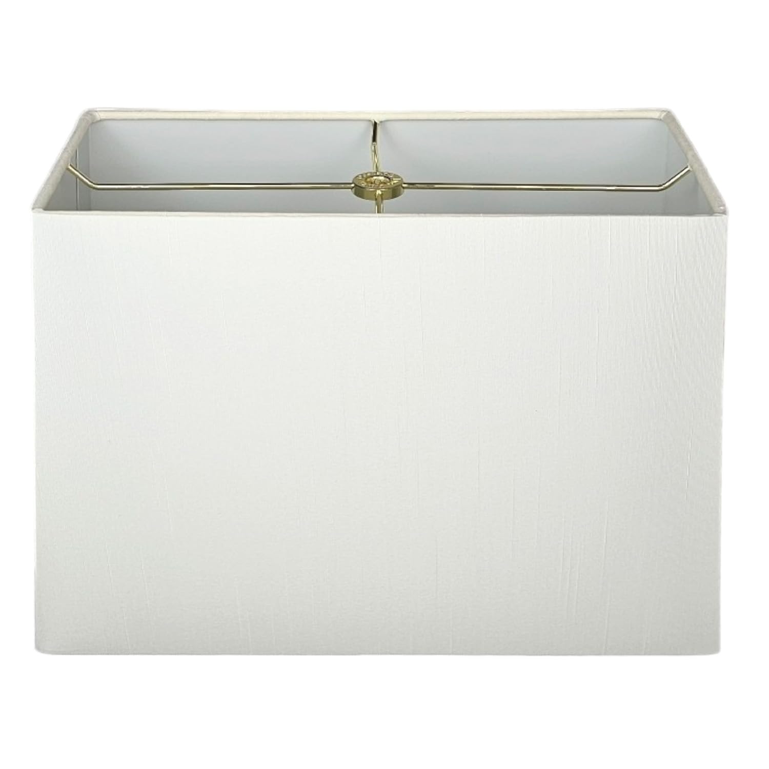 Royal Designs, Inc. Rectangle Hardback Lamp Shade HB-613-14WH, Fabric, White, (6x12) x (8x14) x 10