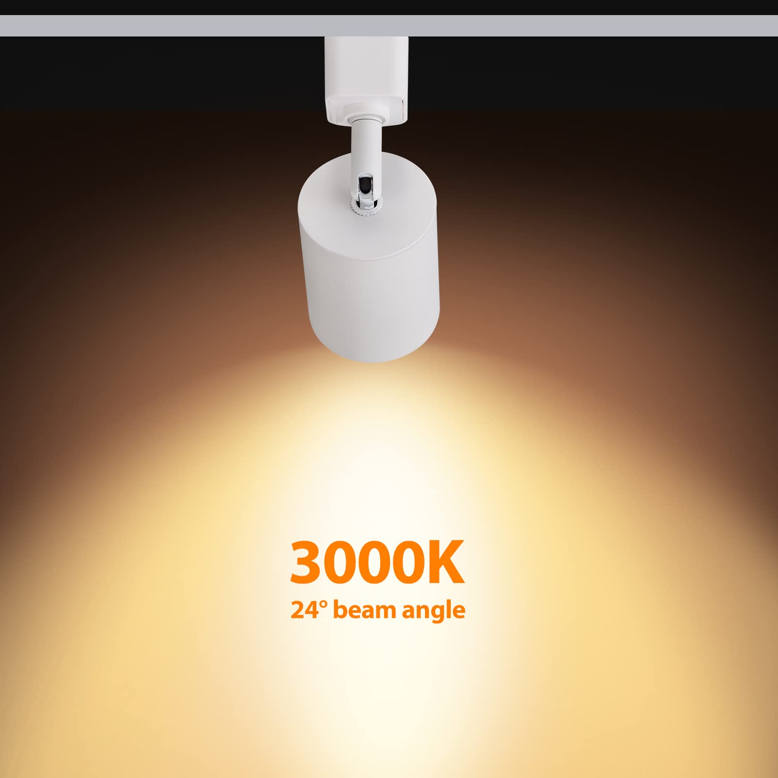 VANoopee 12-Pack LED Track Lighting Heads, 10W Dimmable, 3000K Warm White, Aluminum, Model 1-3-1766, Flicker-Free,