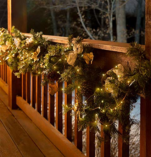 3Pack 99Ft 300Led Battery Operated Fairy Lights With Remote, Waterproof Battery Christmas String Lights With Timer, Twinkle Lights For Bedroom Christmas Decorations (Warm White)