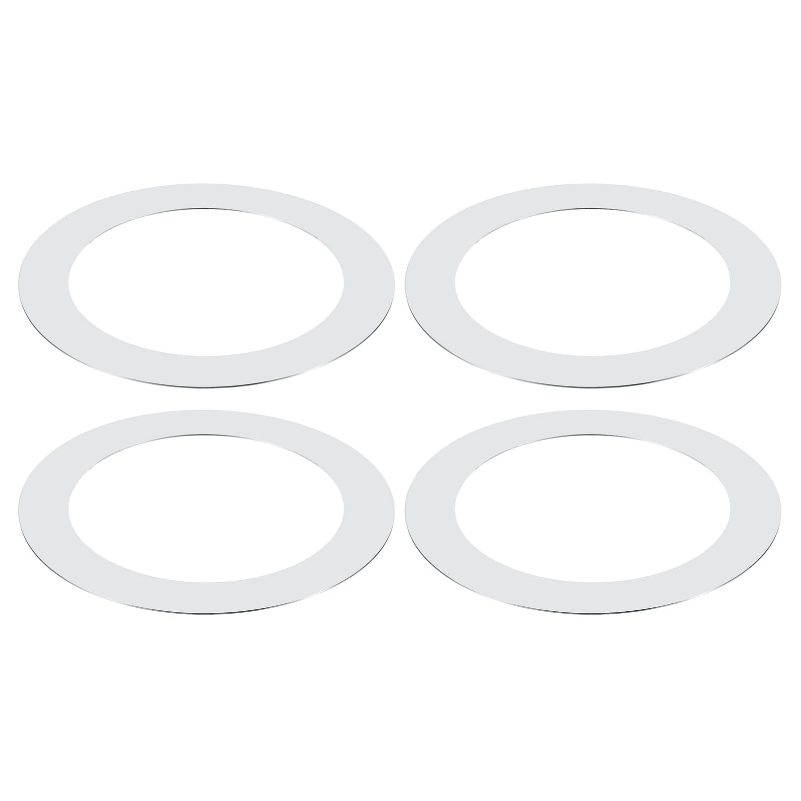 PATIKIL 4 Packs Home Lighting Ceiling Medallions 3.98 ID and 5.51 OD, Metal Flat Round Goof Plate Cover Ring Decorative Trim for