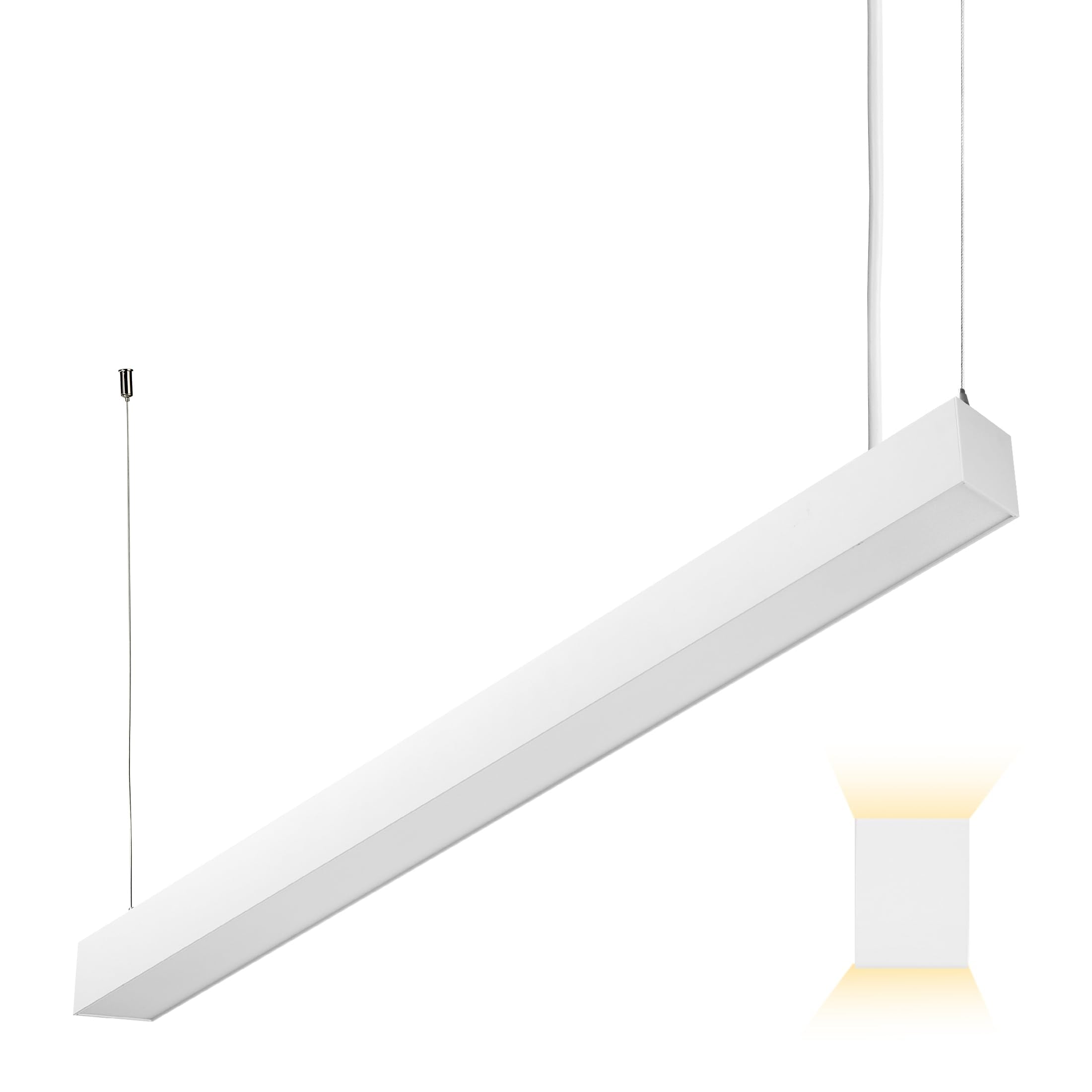 Maxxima 4 ft. LED Linear Light, 36W Suspension Pendant, 6000 Lumens, 3 CCT