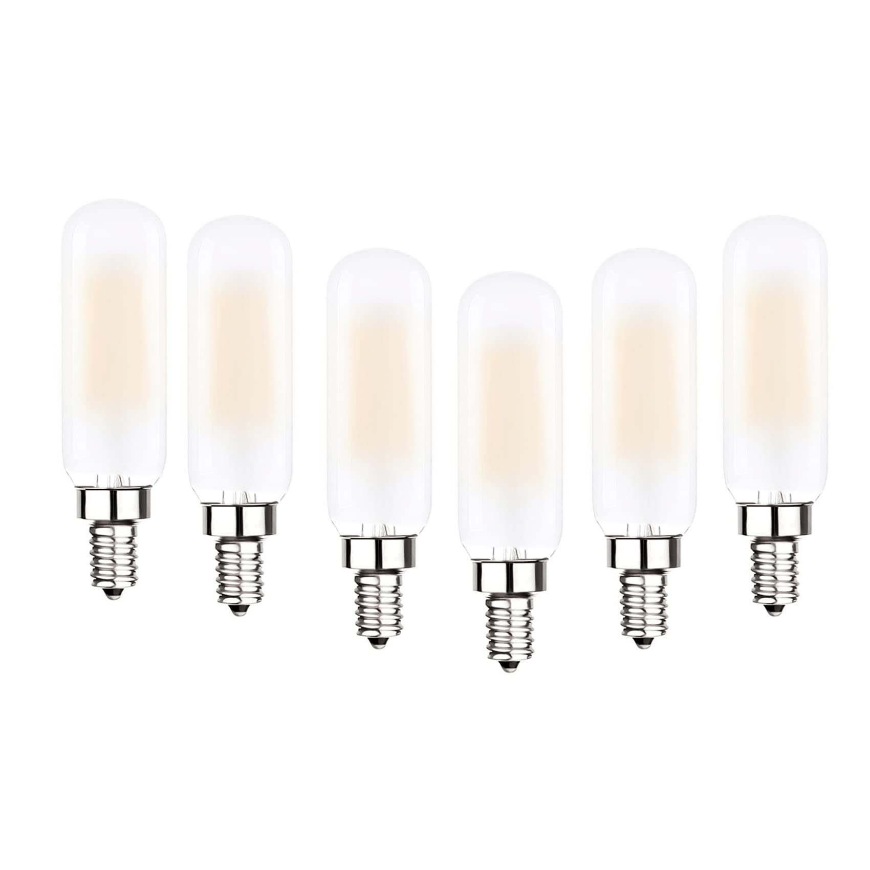 T6 Led Bulb 60W Candelabra Edison Bulb 3000K Soft White Modern Chandelier Bulbs 6W Dimmable E12 Led Bulb Frosted Glass Small Fil