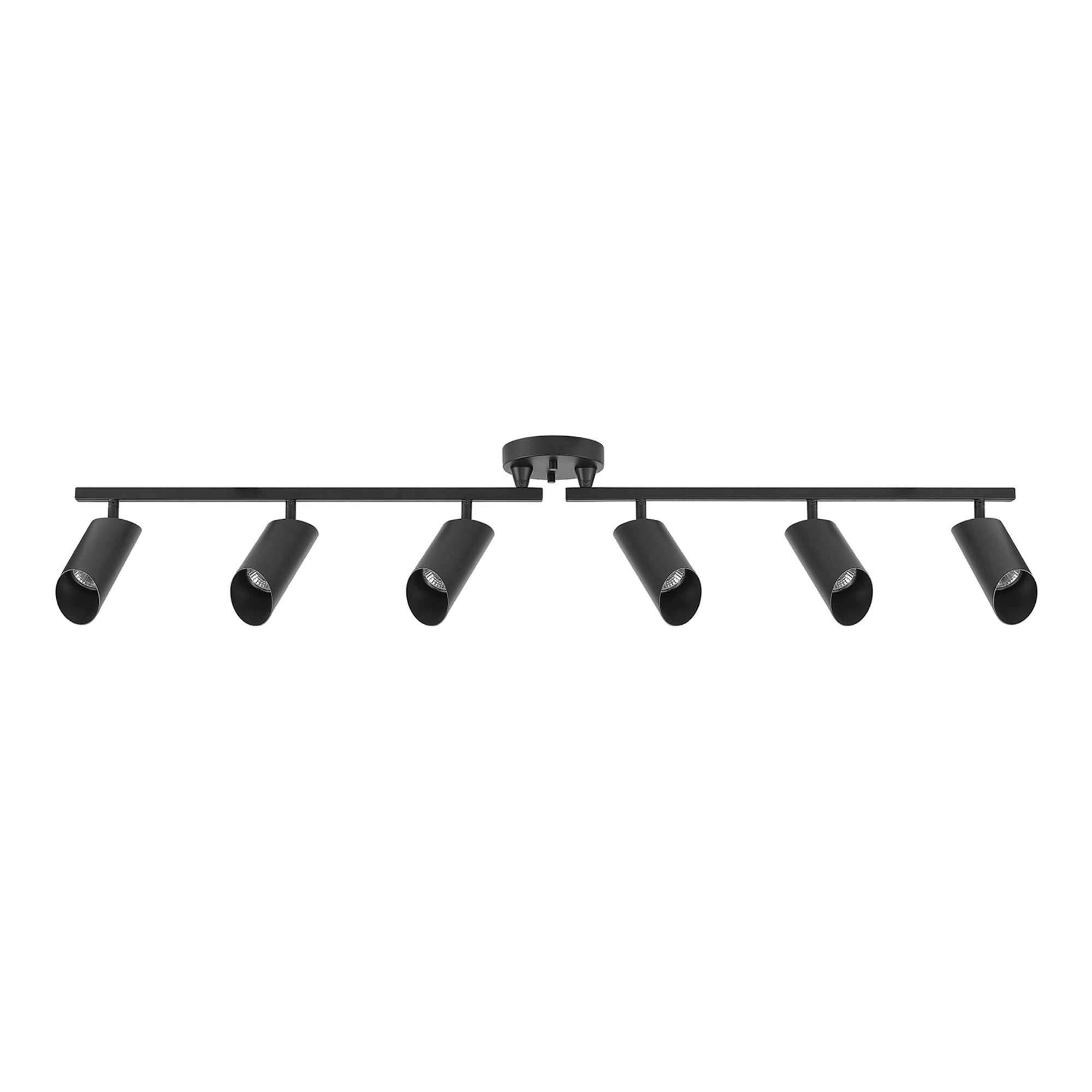 Globe Electric 6-Light Track Lighting Kit, Matte Black, Metal, Model 64000053