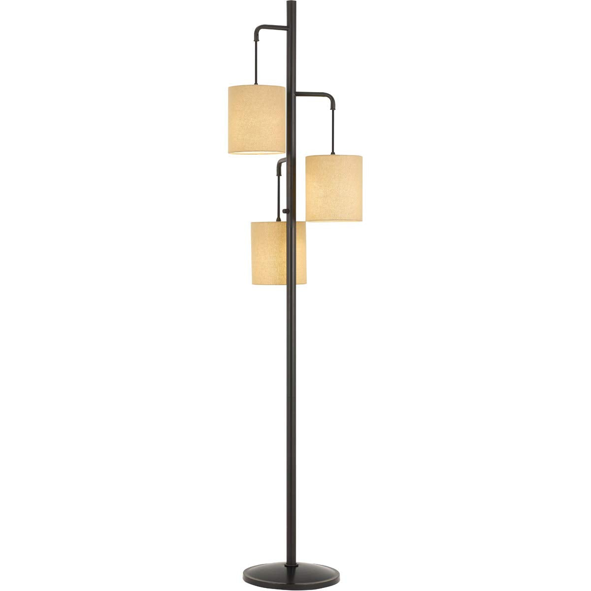 Cal Lighting BO-2791FL Restoration Three Light Floor Lamp from Kirkwall Collection in Bronze/Dark Finish, 15.00 inches