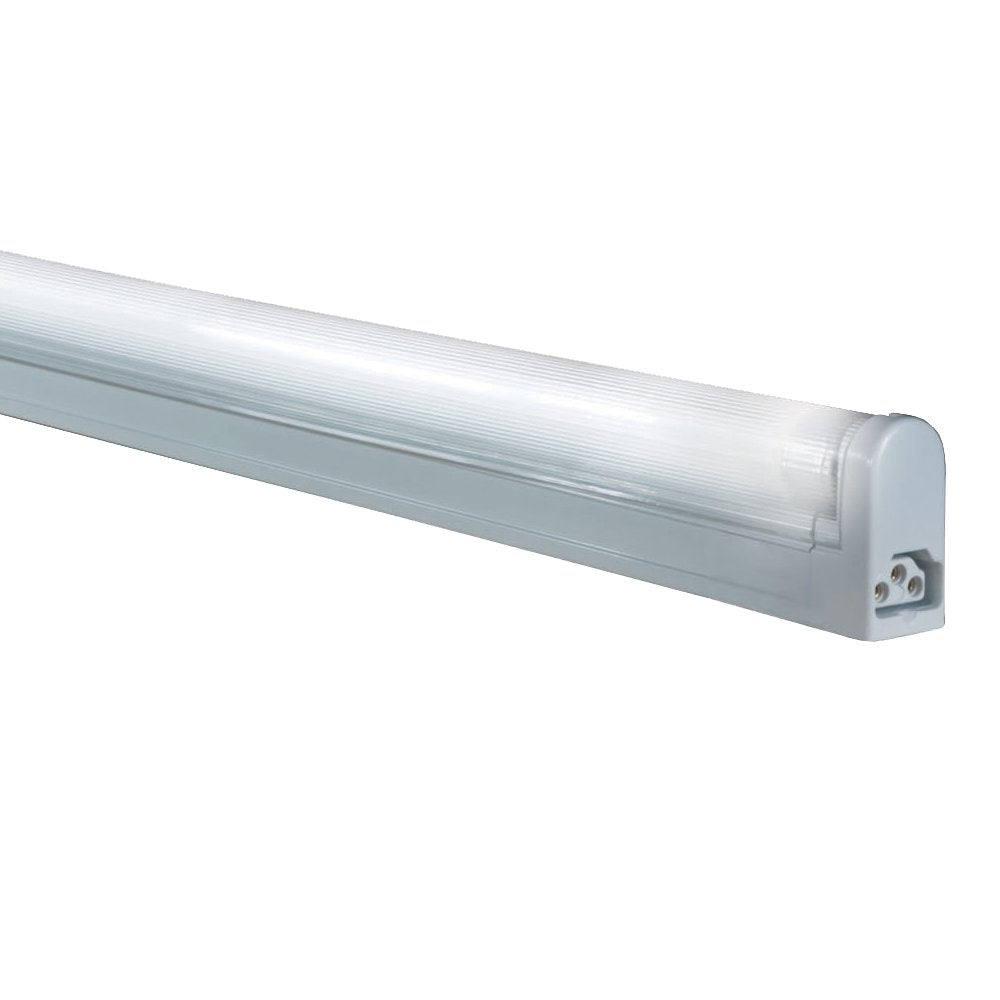 Jesco Lighting SG4-28/30-W Sleek Plus Classic Grounded 28-Watt T4 Light Fixture, 3000K Color, White Finish