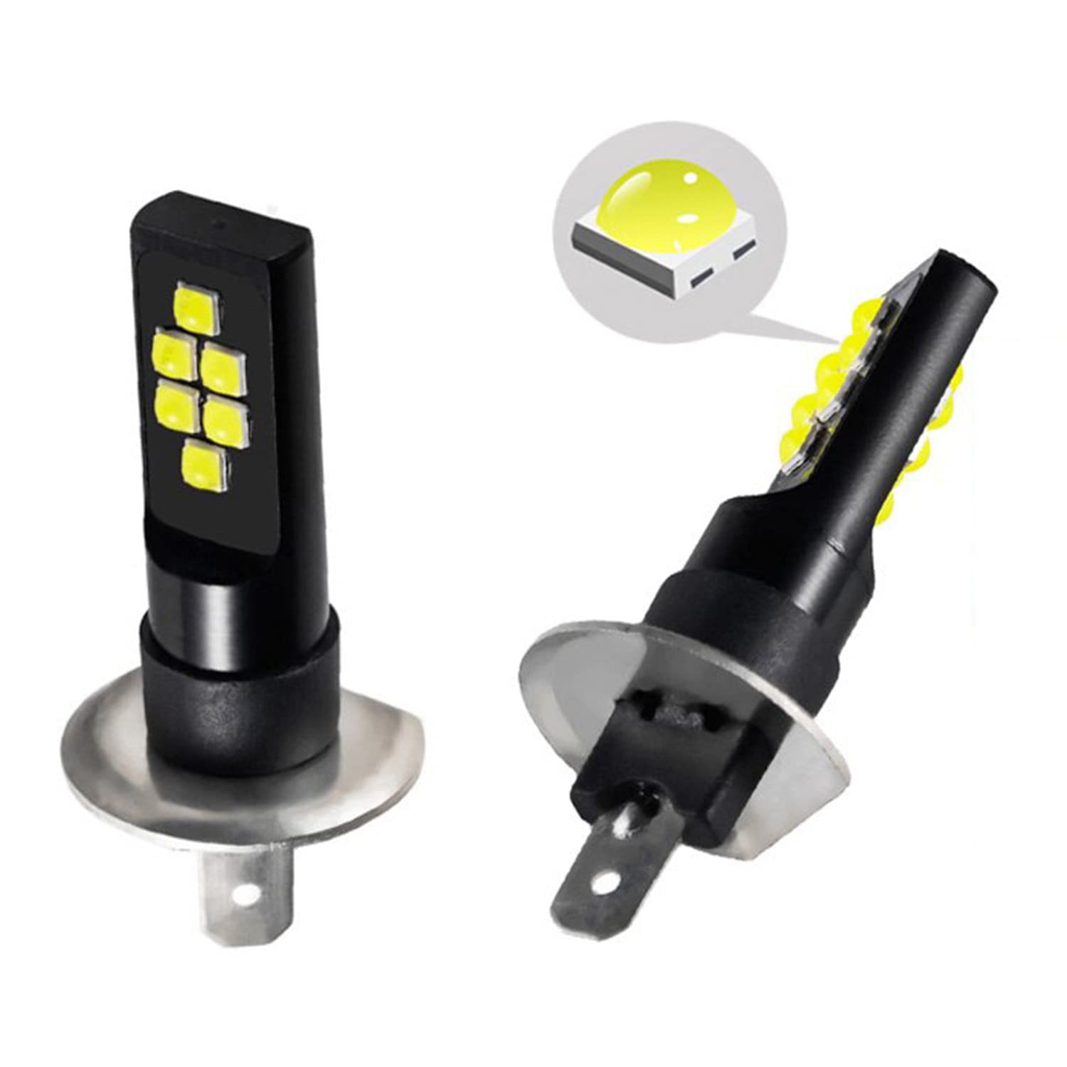 SOCAL-LED LIGHTING H1 LED Fog Light Bulb, Advanced 3030 SMD, Pink Purple, Durable Alloy and Aluminum Material