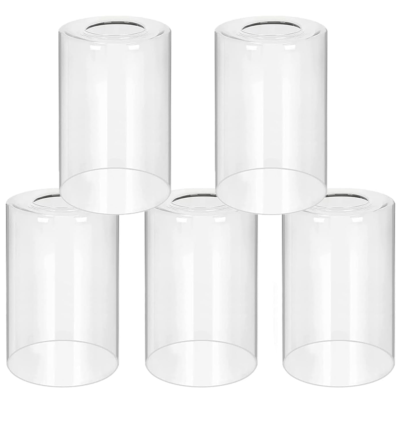 5 Pack Clear Glass Lamp Shade
