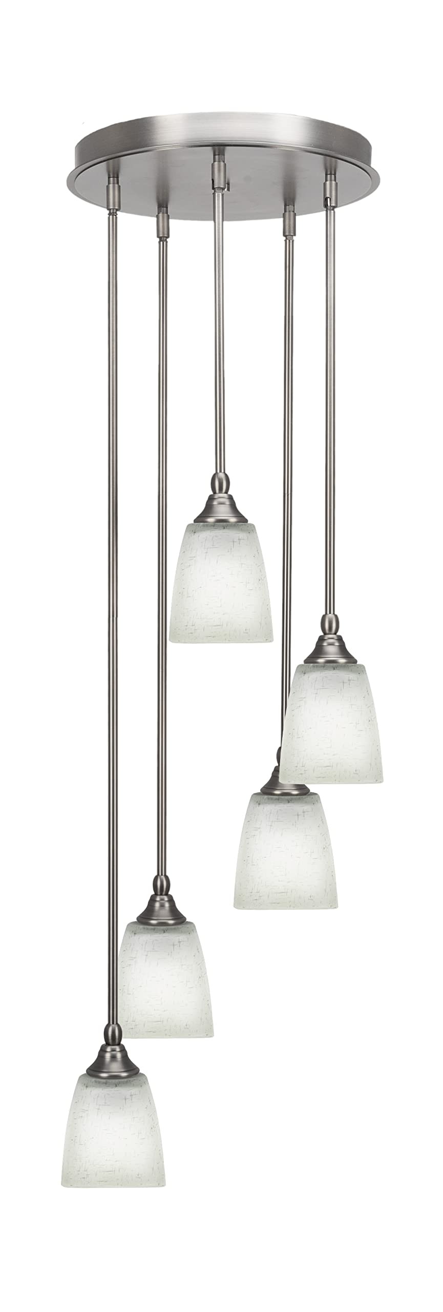 Empire 5 Light Cluster Pendalier in Brushed Nickel Finish (2145-BN-460)
