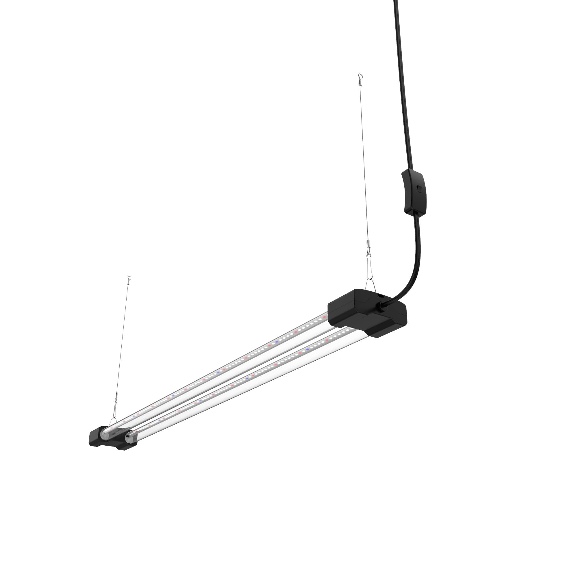 DYMOND Boostgro LED Grow Light - 3FT Full Spectrum, 5000K Daylight, 660nm Red, 450nm Blue, Black, Model DYGL36BLKS1