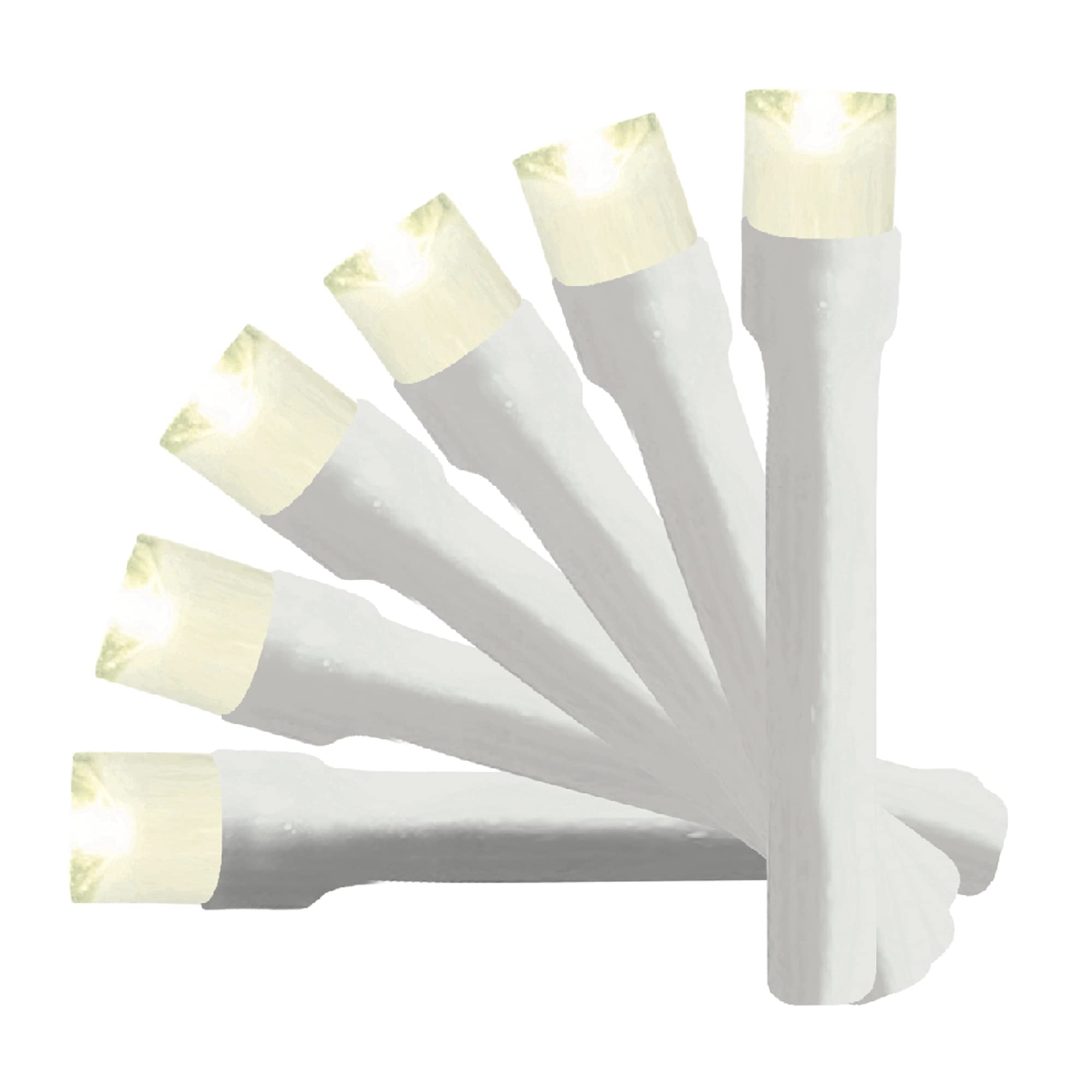 Brite Star Battery Operated LED Light, 15 Lt, Warm White, Plastic, Model 41-103-00, White Wire