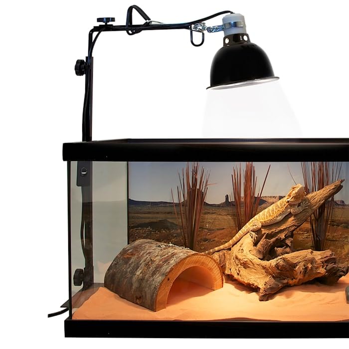 Zoo Med Deluxe Clamp Lamp, 5.5" Black Porcelain, Model LF11, Plastic Material