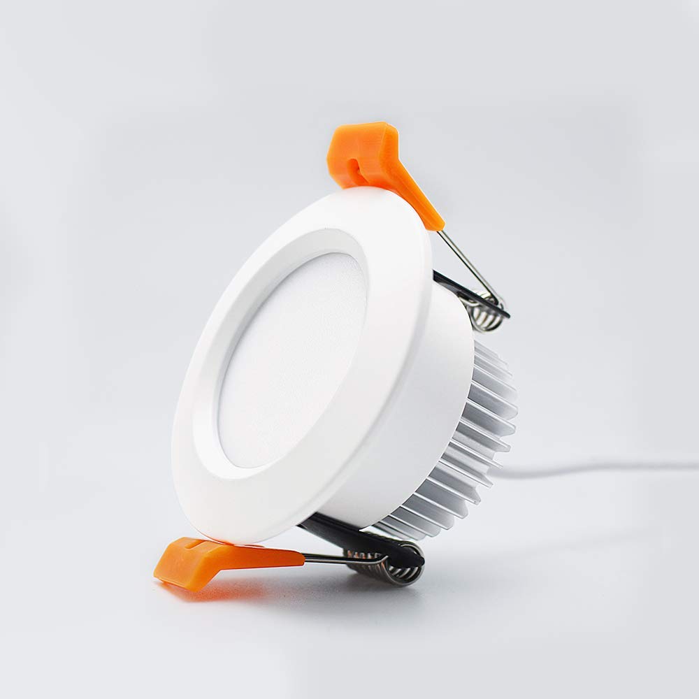 LightingWill 2 Inch LED Downlight, Dimmable 3W Recessed Light, 5500K Daylight White, 20 Pack, Plastic