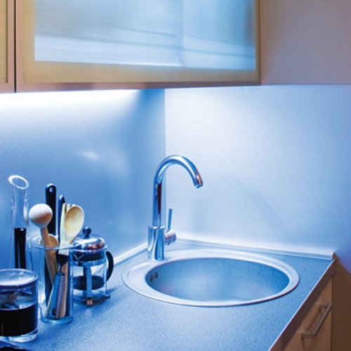 Jesco Lighting Sp4-20/Rd-W Sleek Plus Classic Non-Grounded 20-Watt T4 Light Fixture, Red Color, White Finish