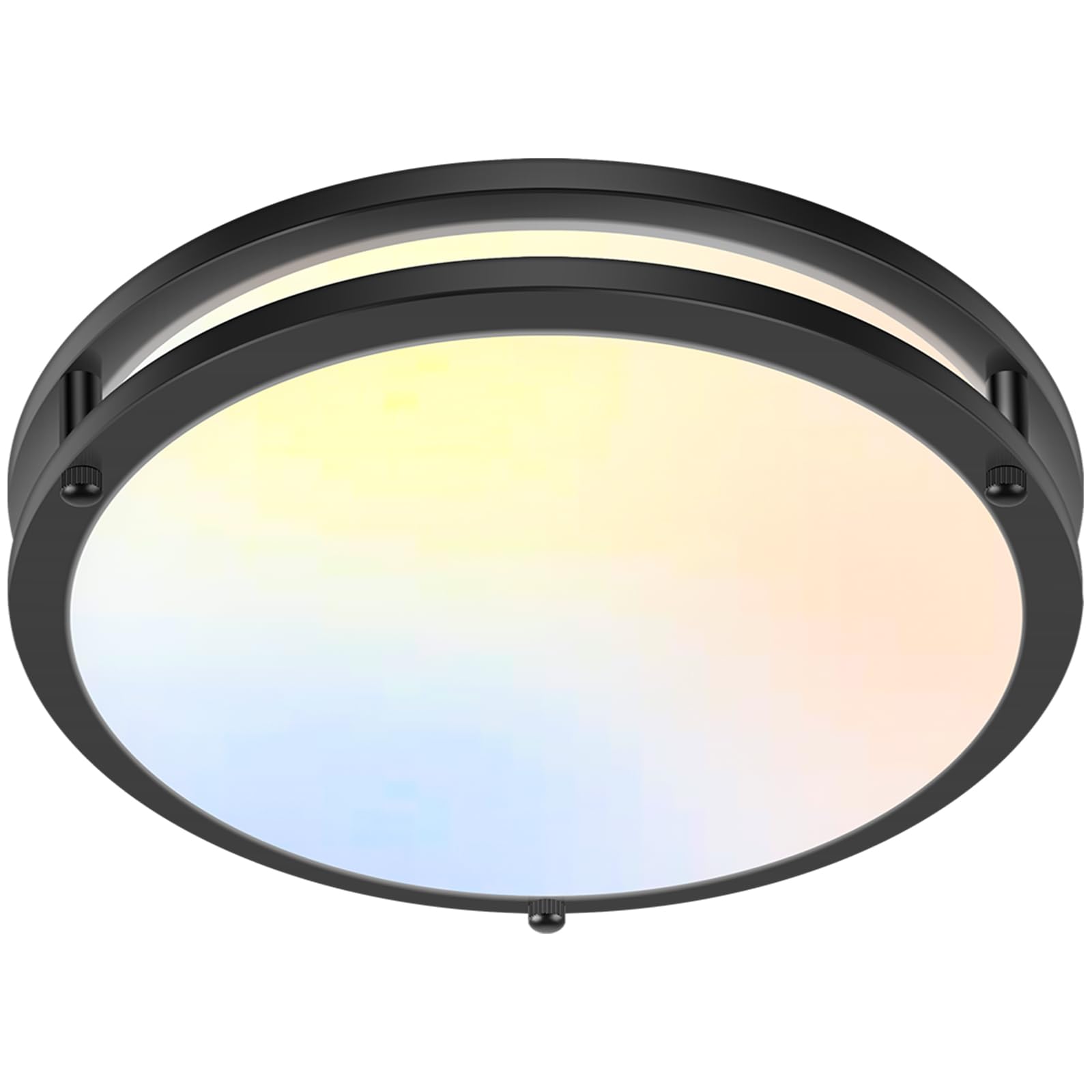GoBright 13 inch Dimmable LED Ceiling Light Fixture  36W Super Bright 3600 Lumens Black Flush Mount Light Fixture  2700K-6500K Adjustable Ceiling Lights for Bedroom  Kitchen  Bathroom  1-Pack
