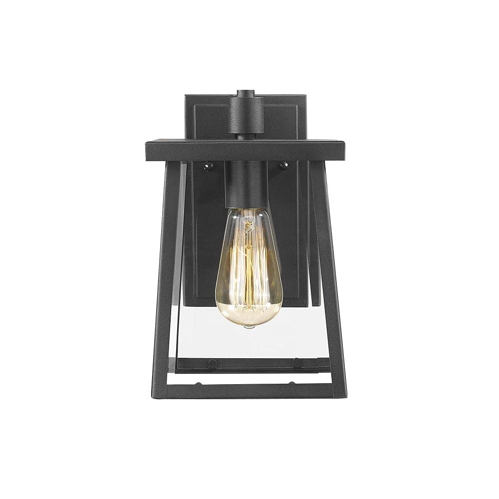 Chloe Lighting Gabriel Transitional 1 Light Textured Black Outdoor Wall Sconce 10&quot; Tall