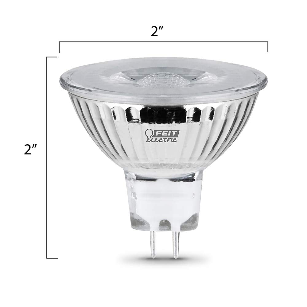 Feit Electric MR16 6W LED Bulbs, 50W Equivalent, Dimmable, 500 Lumens, 3000K Warm White, 6 Count, Model BPEXN
