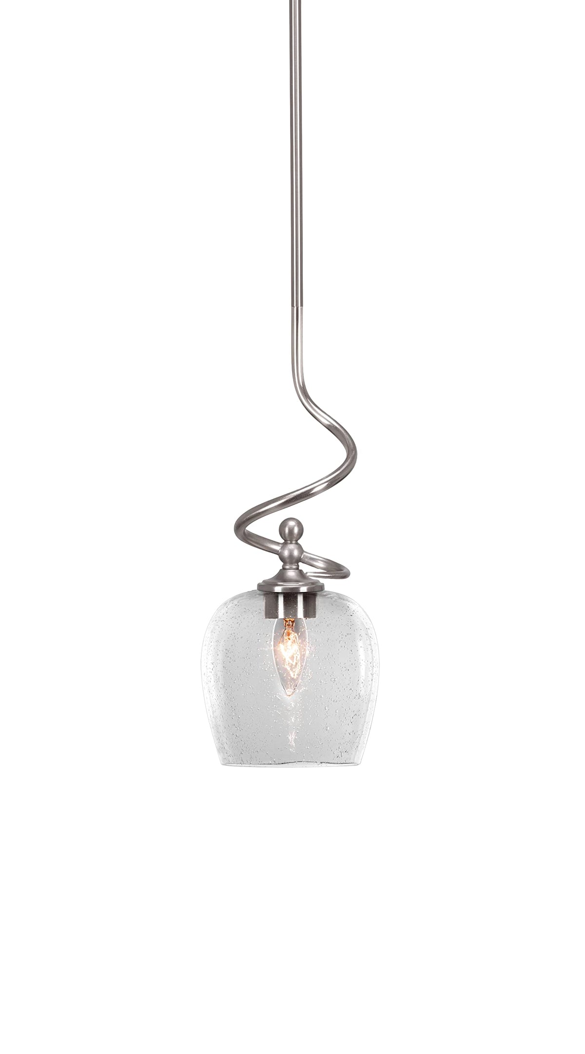 Capri 1 Light Mini Pendant in Brushed Nickel (901-BN-4810)