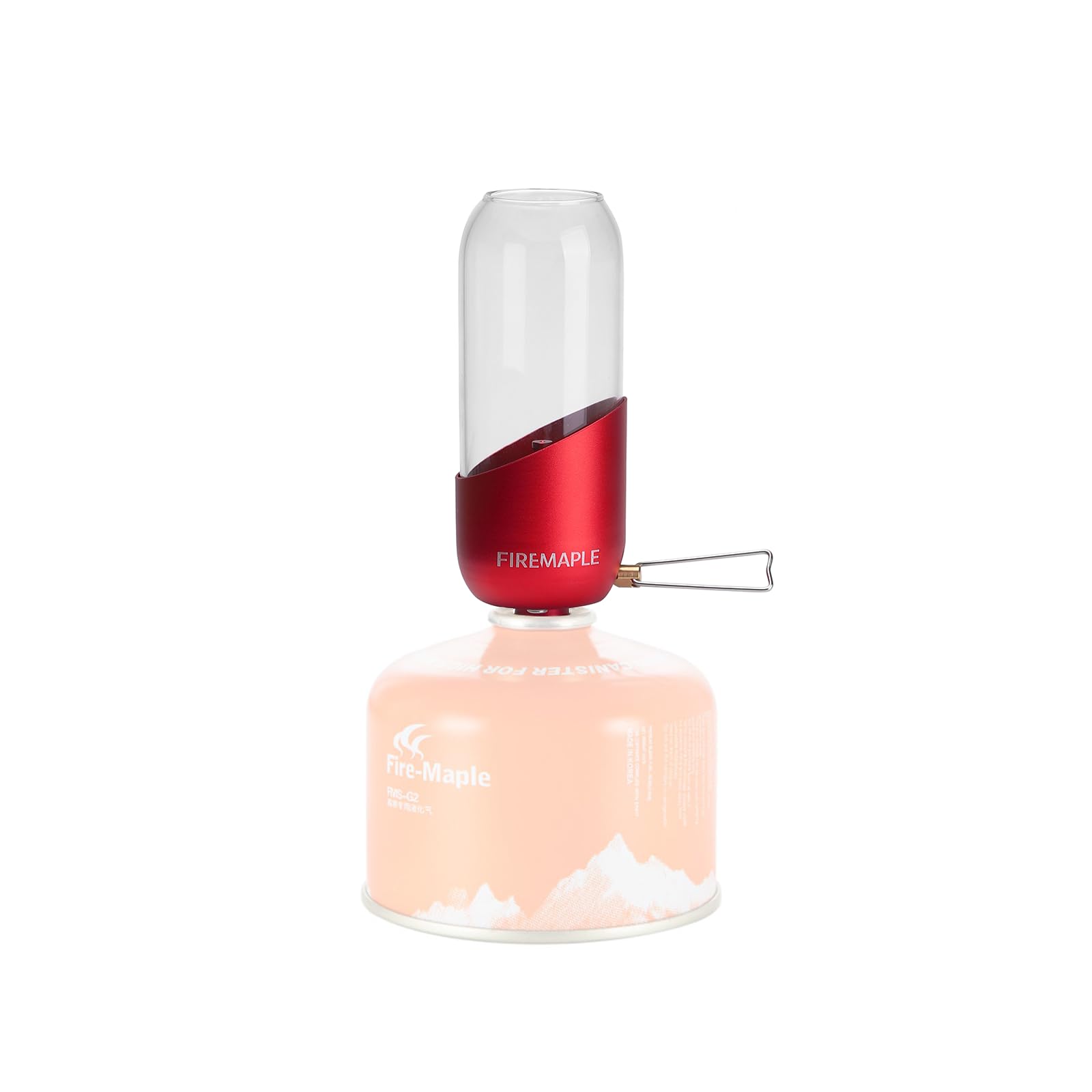 Fire-Maple Orange Camping Lantern | Propane/Isobutane | Metal | Red